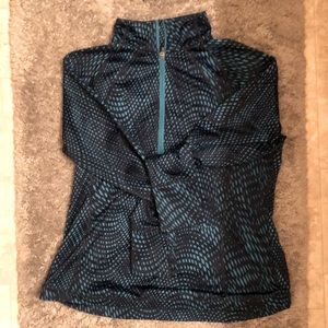 Teal Tekgear Quarter Zip Long Sleeve